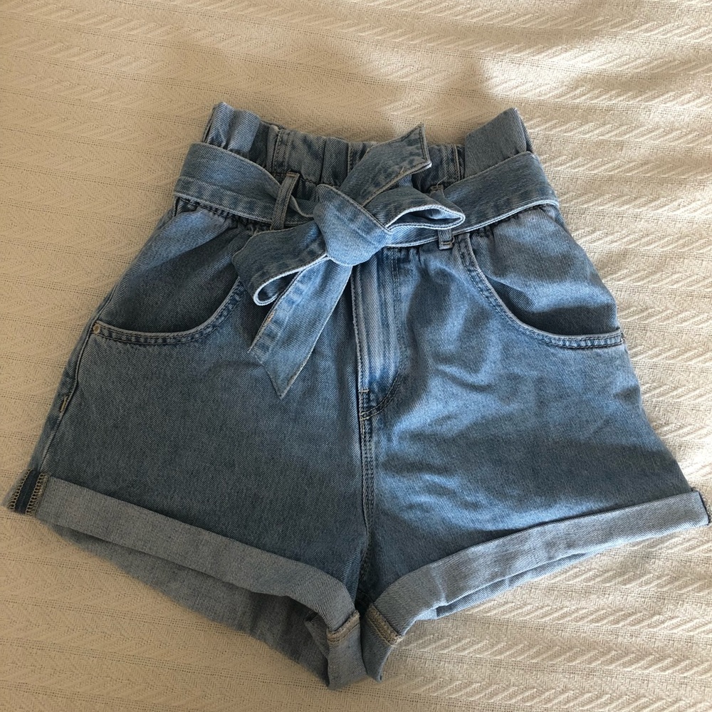 Zara demin paper bag shorts - new without tags